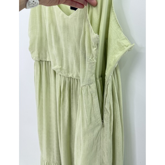 Forever 21 Plus Size Light‎ Green Maxi Tiered Sleeveless Summer Boho Dress 3x - Picture 11 of 15